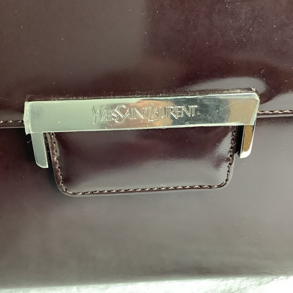 🛍️ELEGANT🌟YSL YVES SAINT LAURENT Patent Leather Handbag/VINTAGE - Picture 13 of 16